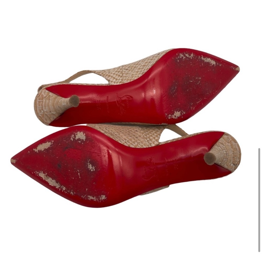 Christian Louboutin Apostrophy Python Slingback P… - image 8